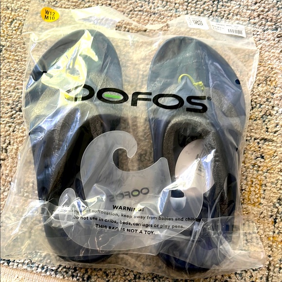 OOFOS Shoes - OOFOS Navy Recovery Flip Flops thong sandals Women’s 12 Men’s 10 NEW